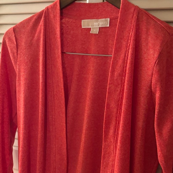MICHAEL Michael Kors Coral Woman’s Cardigan Sz S Sleeve Buttons Biz Casual - Picture 3 of 7